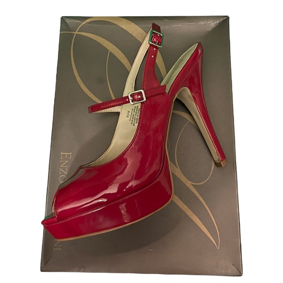 Enzo Angiolini Shaylin Red Patent 5” Stiletto Heel 9.5M - Picture 5 of 10